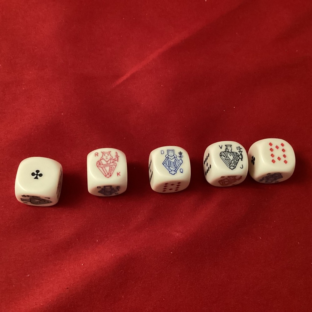 French poker dices set